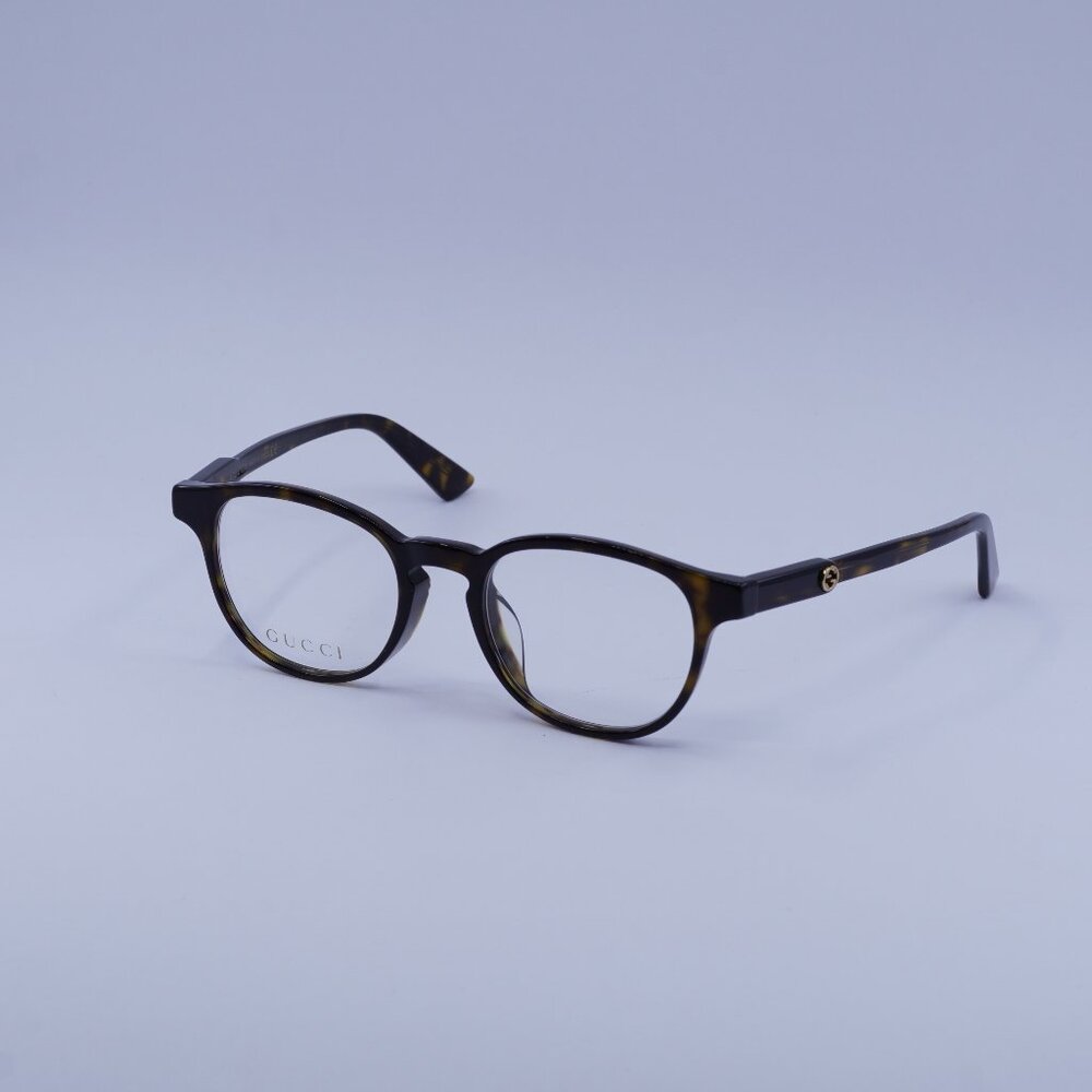 Gucci GG0556OJ 002 Eyeglasses Havana 47mm Square Frame